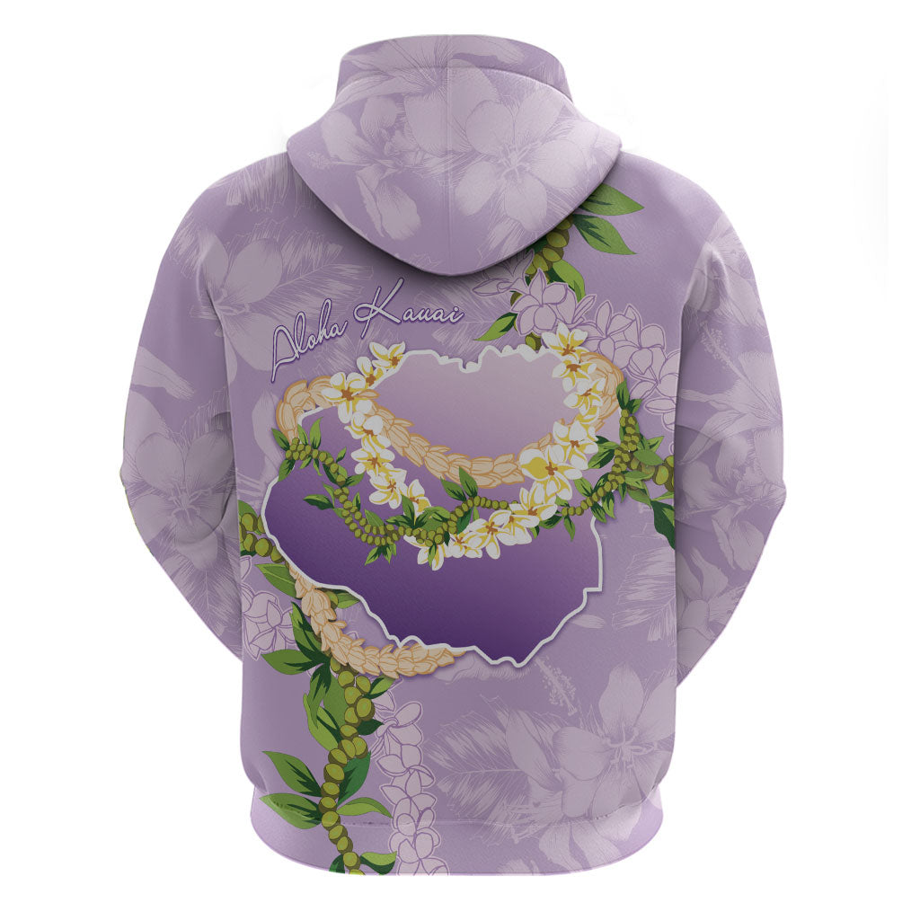 Hawaii Kauai Island Flowers Lei Zip Hoodie Mokihana Lei