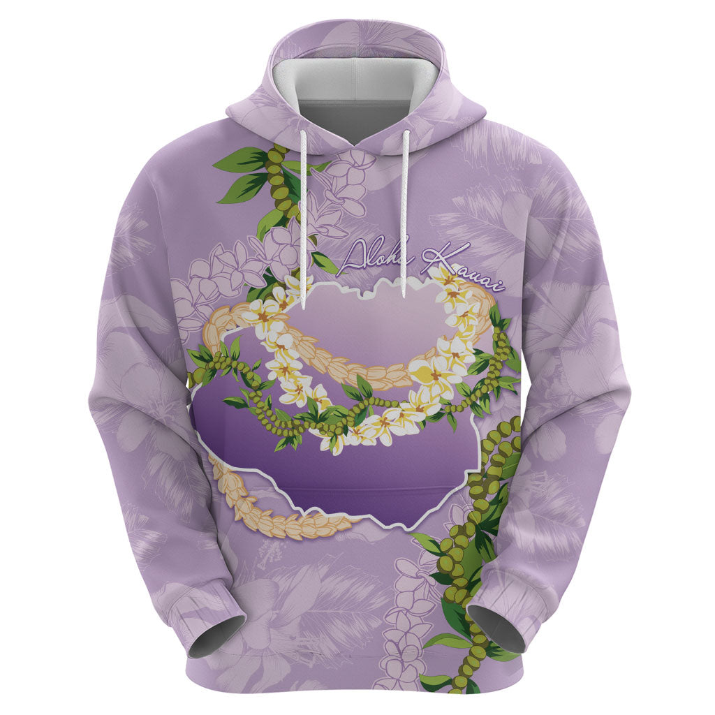 Hawaii Kauai Island Flowers Lei Zip Hoodie Mokihana Lei
