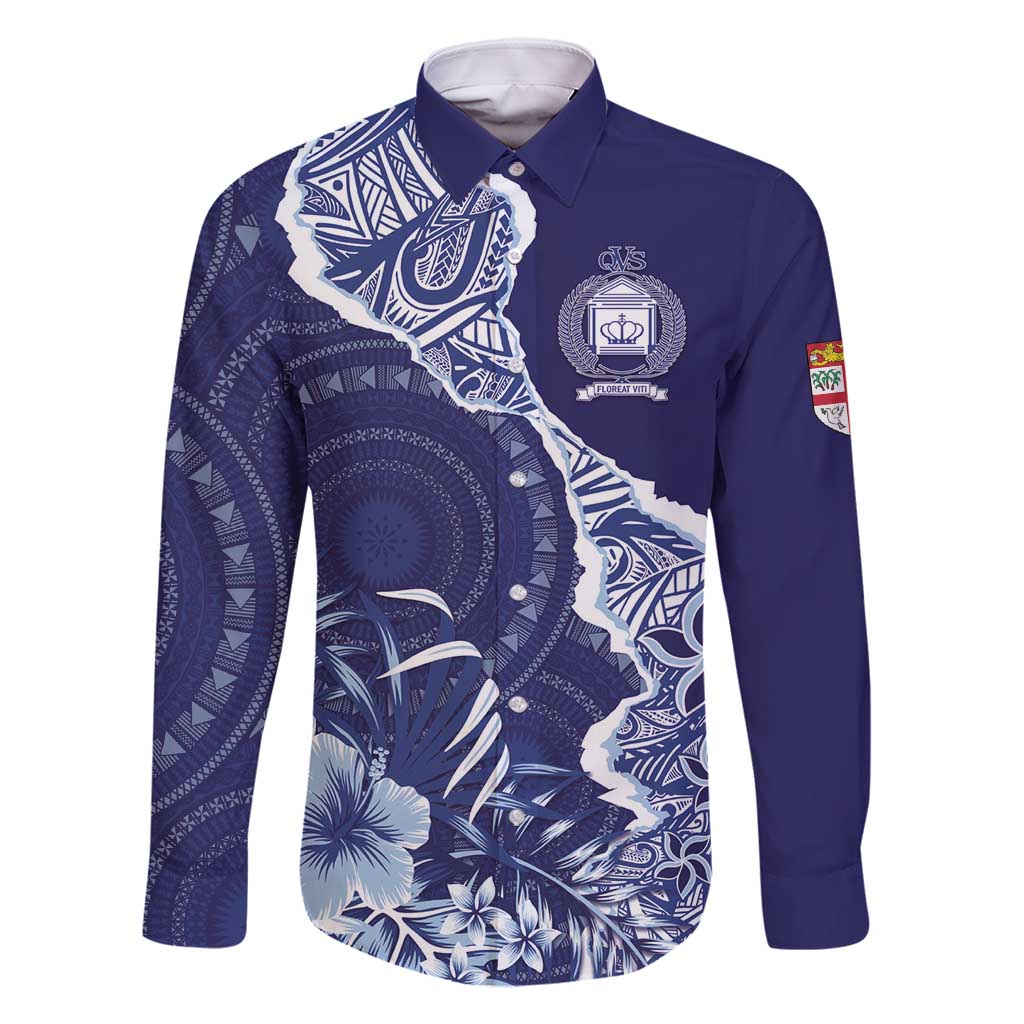 Fiji Queen Victoria School Personalised Family Matching Off Shoulder Maxi Dress and Hawaiian Shirt Masi Tapa Torn Style