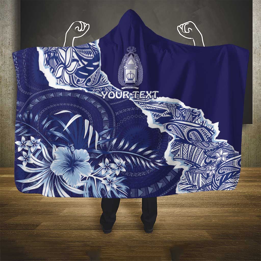 Fiji Queen Victoria School Personalised Hooded Blanket Masi Tapa Torn Style LT7 - Polynesian Pride