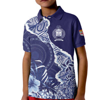Fiji Queen Victoria School Personalised Kid Polo Shirt Masi Tapa Torn Style