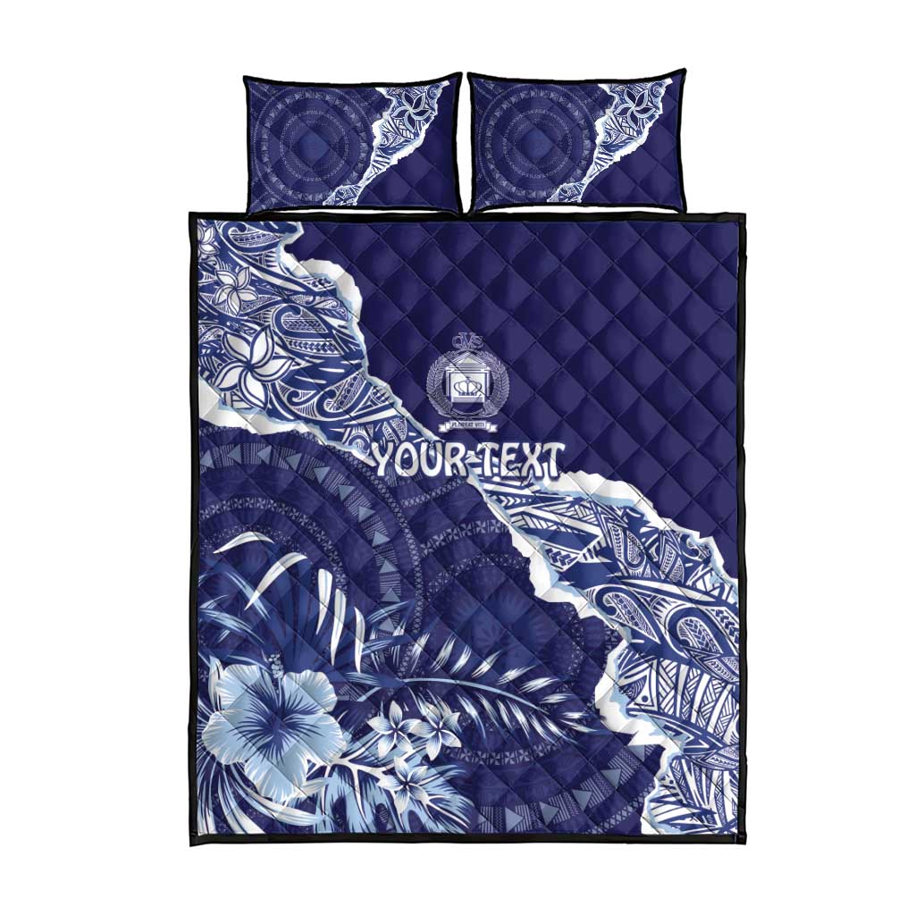 Fiji Queen Victoria School Personalised Quilt Bed Set Masi Tapa Torn Style LT7 - Polynesian Pride
