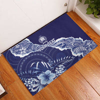Fiji Queen Victoria School Personalised Rubber Doormat Masi Tapa Torn Style LT7 - Polynesian Pride
