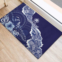 Fiji Queen Victoria School Personalised Rubber Doormat Masi Tapa Torn Style LT7 - Polynesian Pride