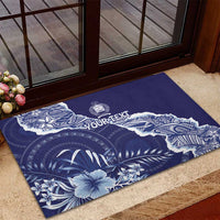 Fiji Queen Victoria School Personalised Rubber Doormat Masi Tapa Torn Style LT7 - Polynesian Pride