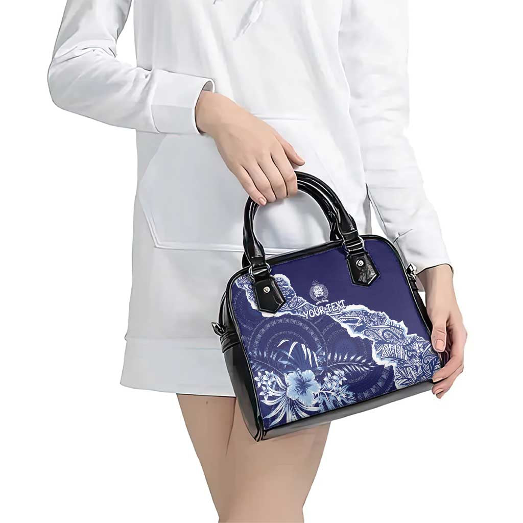 Fiji Queen Victoria School Personalised Shoulder Handbag Masi Tapa Torn Style