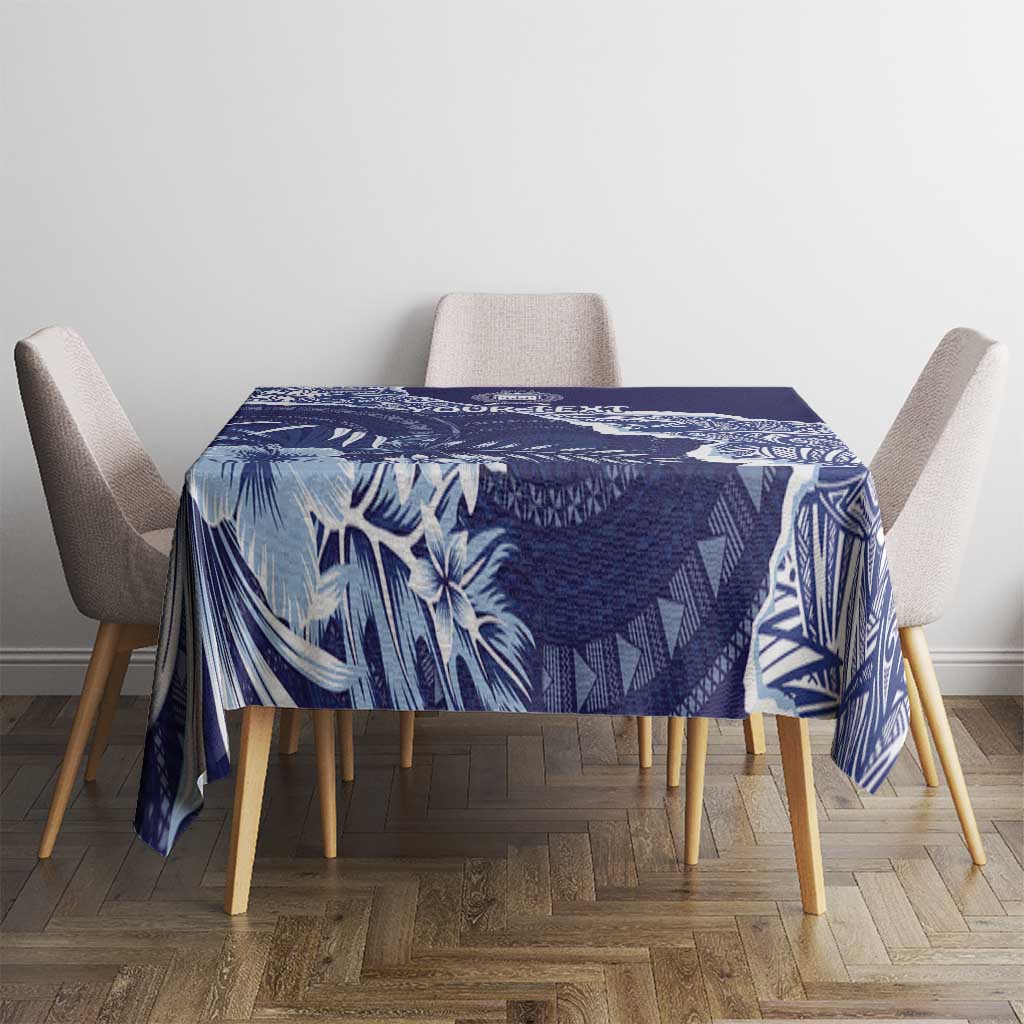 Fiji Queen Victoria School Personalised Tablecloth Masi Tapa Torn Style LT7 - Polynesian Pride
