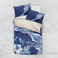 Fiji Lelean Memorial School Personalised Bedding Set Korodredre Davuilevu Masi Mix Style LT7 US Twin 172cm x 218cm Blue - Polynesian Pride
