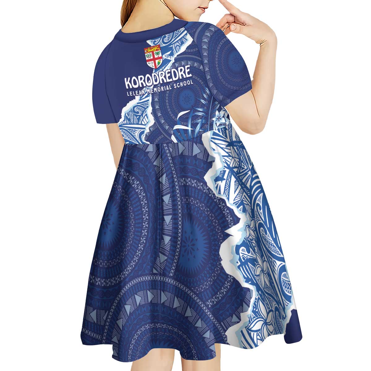 Fiji Lelean Memorial School Personalised Kid Short Sleeve Dress Korodredre Davuilevu Masi Mix Style