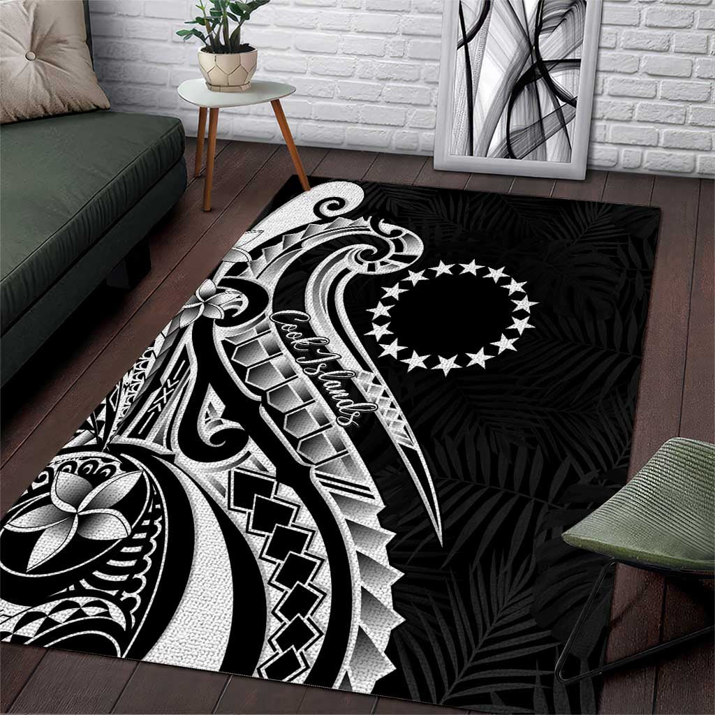 Kia Orana Cook Islands Area Rug Kerekere Plumeria Tropical Waves - Polynesian Pride