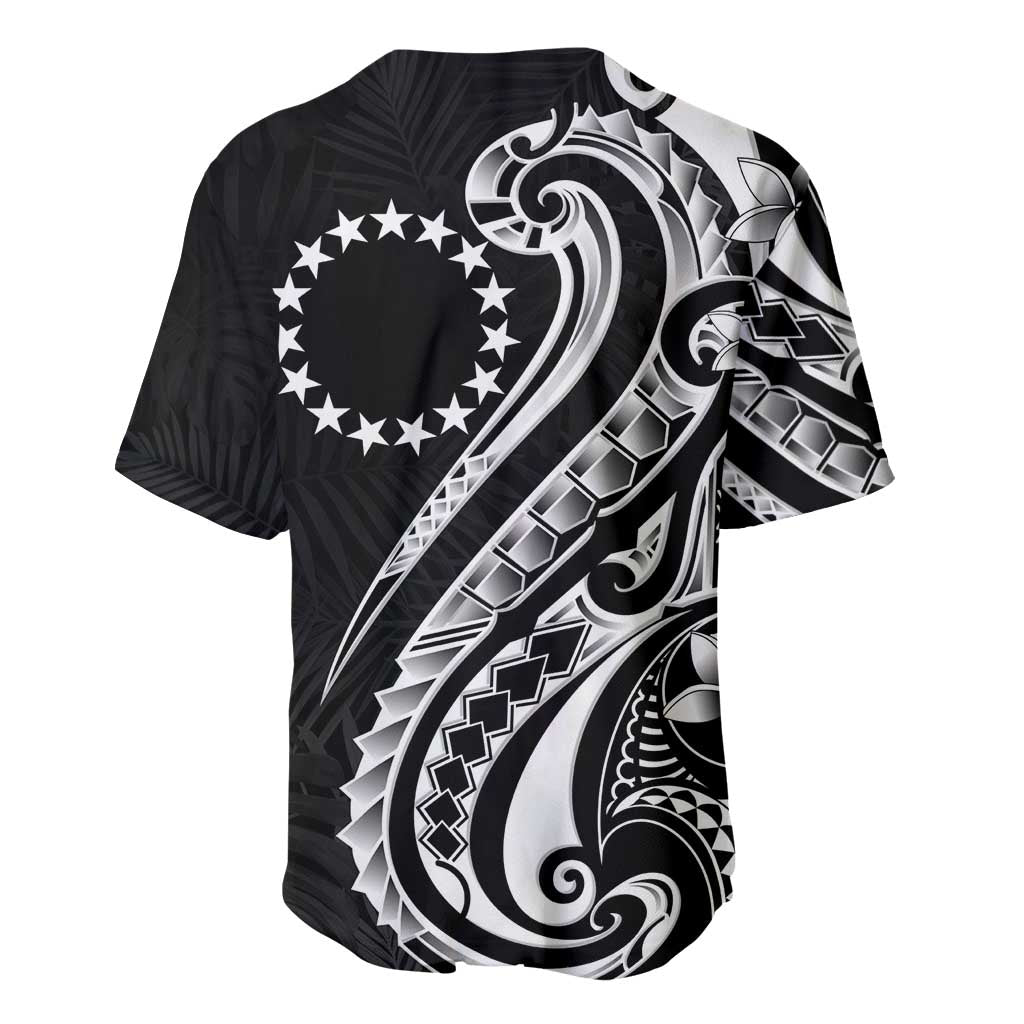Kia Orana Cook Islands Baseball Jersey Kerekere Plumeria Tropical Waves - Polynesian Pride