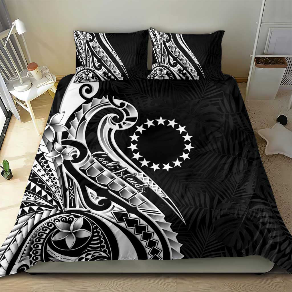 Kia Orana Cook Islands Bedding Set Kerekere Plumeria Tropical Waves - Polynesian Pride