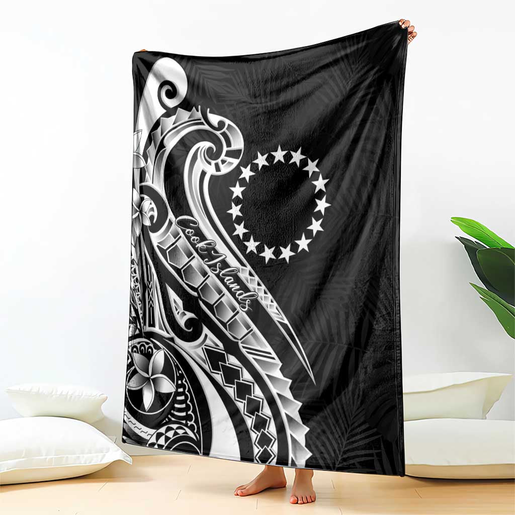 Kia Orana Cook Islands Blanket Kerekere Plumeria Tropical Waves - Polynesian Pride