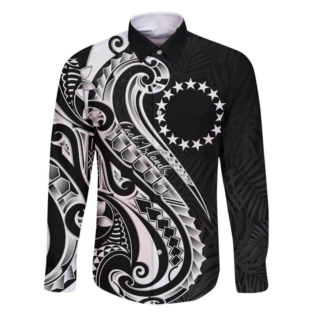 Kia Orana Cook Islands Family Matching Off Shoulder Maxi Dress and Hawaiian Shirt Kerekere Plumeria Tropical Waves - Polynesian Pride