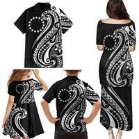 Kia Orana Cook Islands Family Matching Puletasi and Hawaiian Shirt Kerekere Plumeria Tropical Waves LT7 - Polynesian Pride
