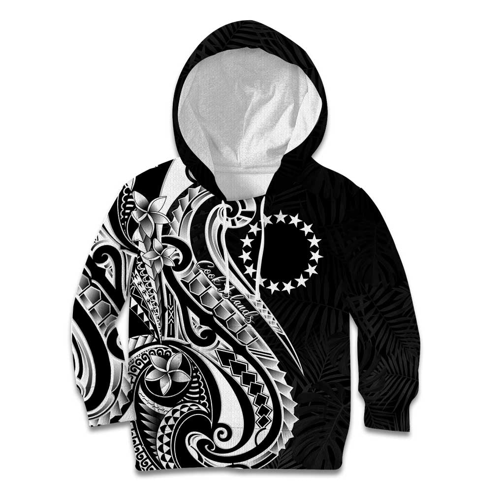Kia Orana Cook Islands Kid Hoodie Kerekere Plumeria Tropical Waves - Polynesian Pride