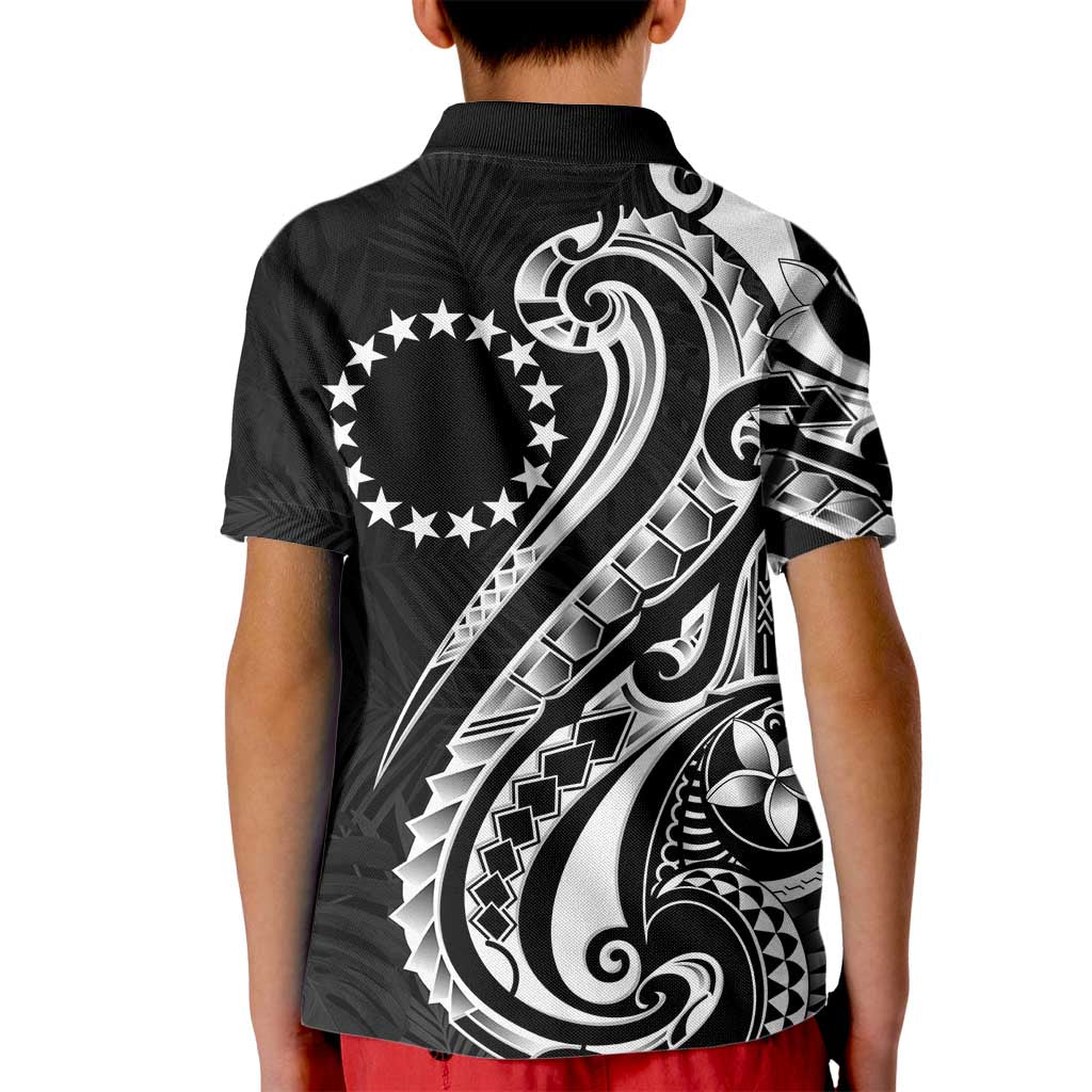 Kia Orana Cook Islands Kid Polo Shirt Kerekere Plumeria Tropical Waves - Polynesian Pride