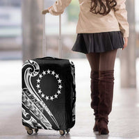 Kia Orana Cook Islands Luggage Cover Kerekere Plumeria Tropical Waves - Polynesian Pride