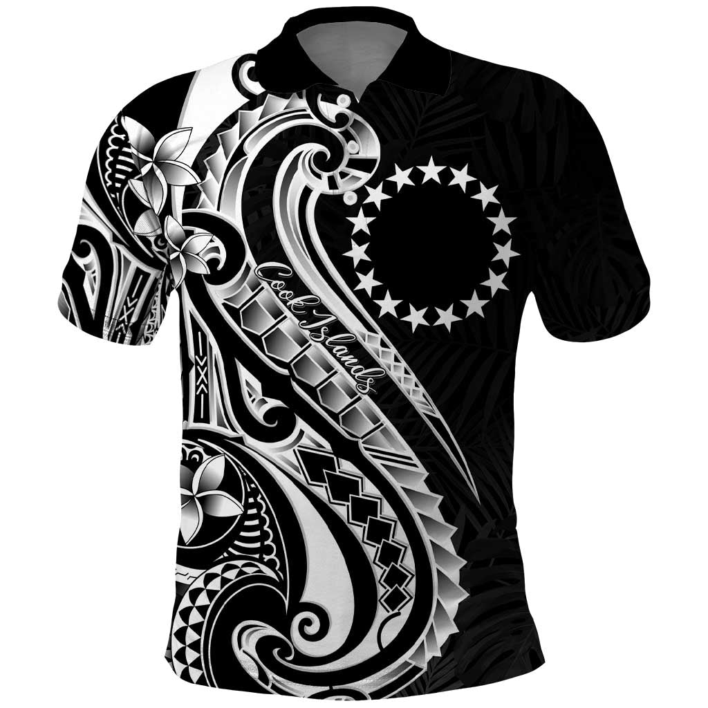 Kia Orana Cook Islands Polo Shirt Kerekere Plumeria Tropical Waves - Polynesian Pride