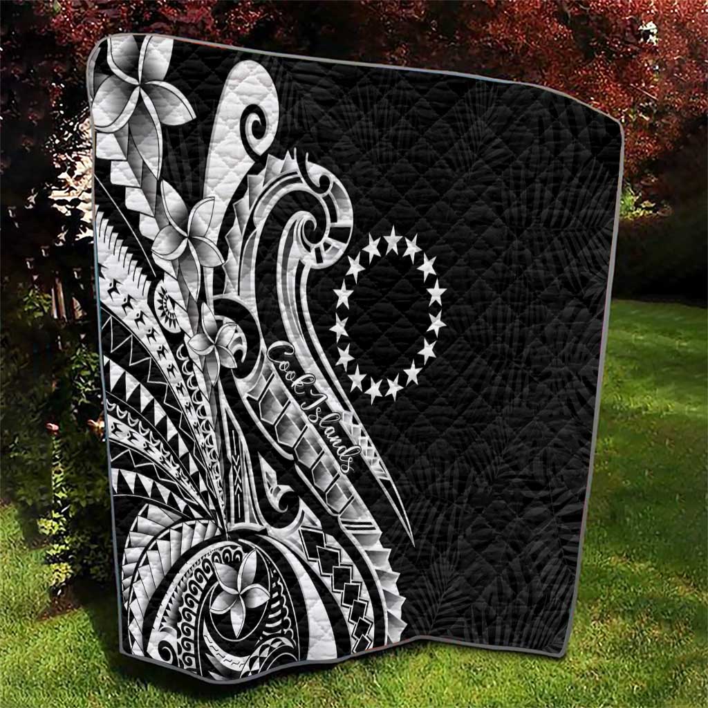 Kia Orana Cook Islands Quilt Kerekere Plumeria Tropical Waves - Polynesian Pride