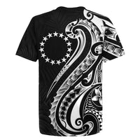 Kia Orana Cook Islands Rugby Jersey Kerekere Plumeria Tropical Waves - Polynesian Pride