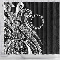 Kia Orana Cook Islands Shower Curtain Kerekere Plumeria Tropical Waves - Polynesian Pride