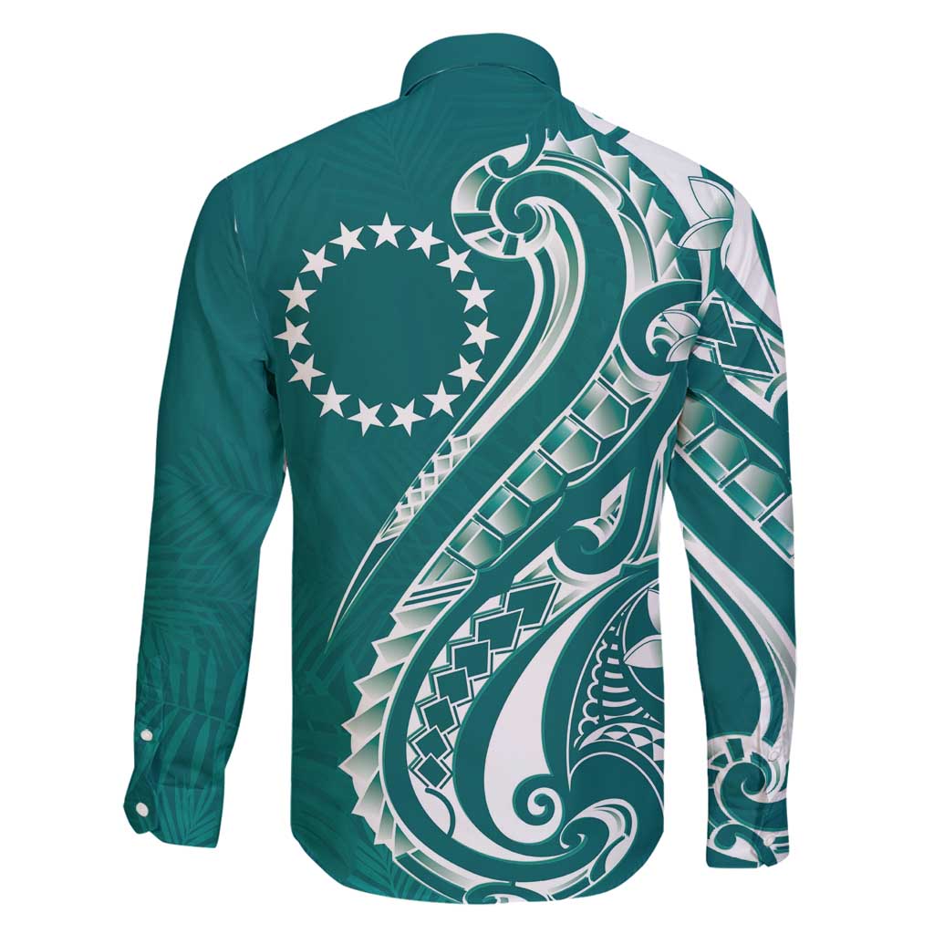 Kia Orana Cook Islands Family Matching Mermaid Dress and Hawaiian Shirt Teal Plumeria Tropical Waves - Polynesian Pride