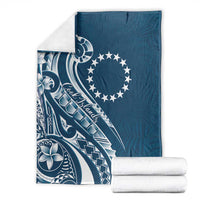 Kia Orana Cook Islands Blanket Auika Plumeria Tropical Waves - Polynesian Pride