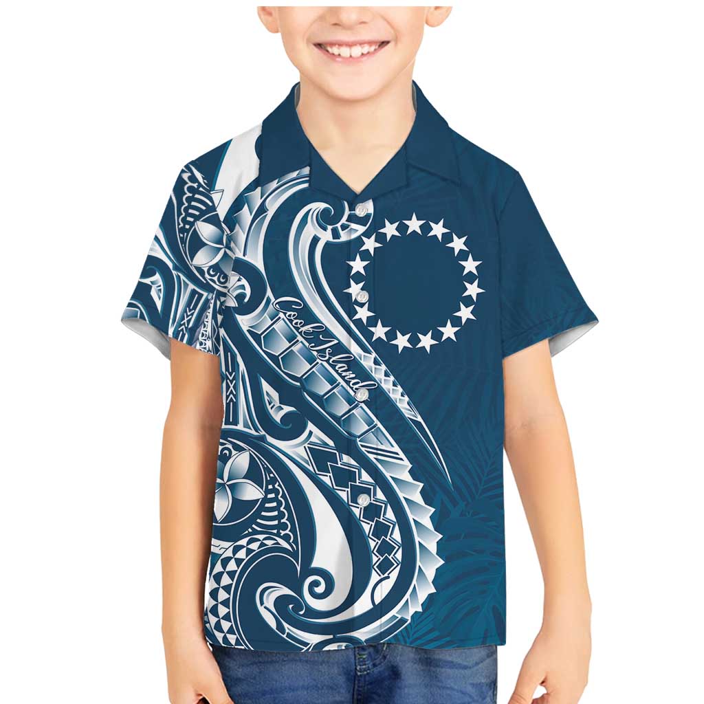 Kia Orana Cook Islands Family Matching Mermaid Dress and Hawaiian Shirt Auika Plumeria Tropical Waves - Polynesian Pride