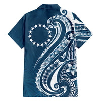 Kia Orana Cook Islands Family Matching Tank Maxi Dress and Hawaiian Shirt Auika Plumeria Tropical Waves - Polynesian Pride