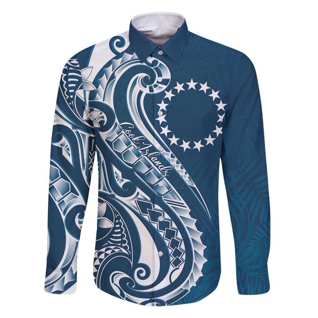 Kia Orana Cook Islands Family Matching Tank Maxi Dress and Hawaiian Shirt Auika Plumeria Tropical Waves - Polynesian Pride