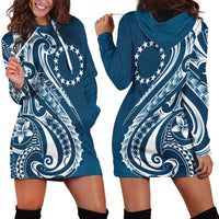 Kia Orana Cook Islands Hoodie Dress Auika Plumeria Tropical Waves - Polynesian Pride