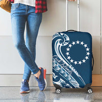 Kia Orana Cook Islands Luggage Cover Auika Plumeria Tropical Waves - Polynesian Pride