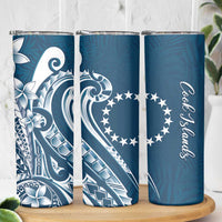 Kia Orana Cook Islands Skinny Tumbler Auika Plumeria Tropical Waves - Polynesian Pride