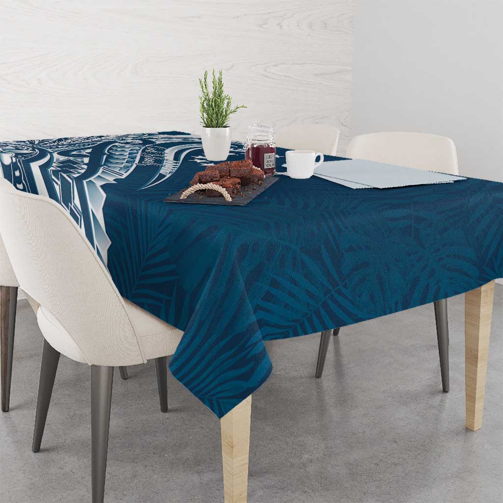 Kia Orana Cook Islands Tablecloth Auika Plumeria Tropical Waves - Polynesian Pride