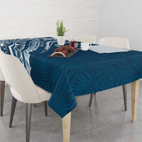 Kia Orana Cook Islands Tablecloth Auika Plumeria Tropical Waves - Polynesian Pride