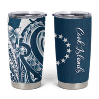 Kia Orana Cook Islands Tumbler Cup Auika Plumeria Tropical Waves - Polynesian Pride