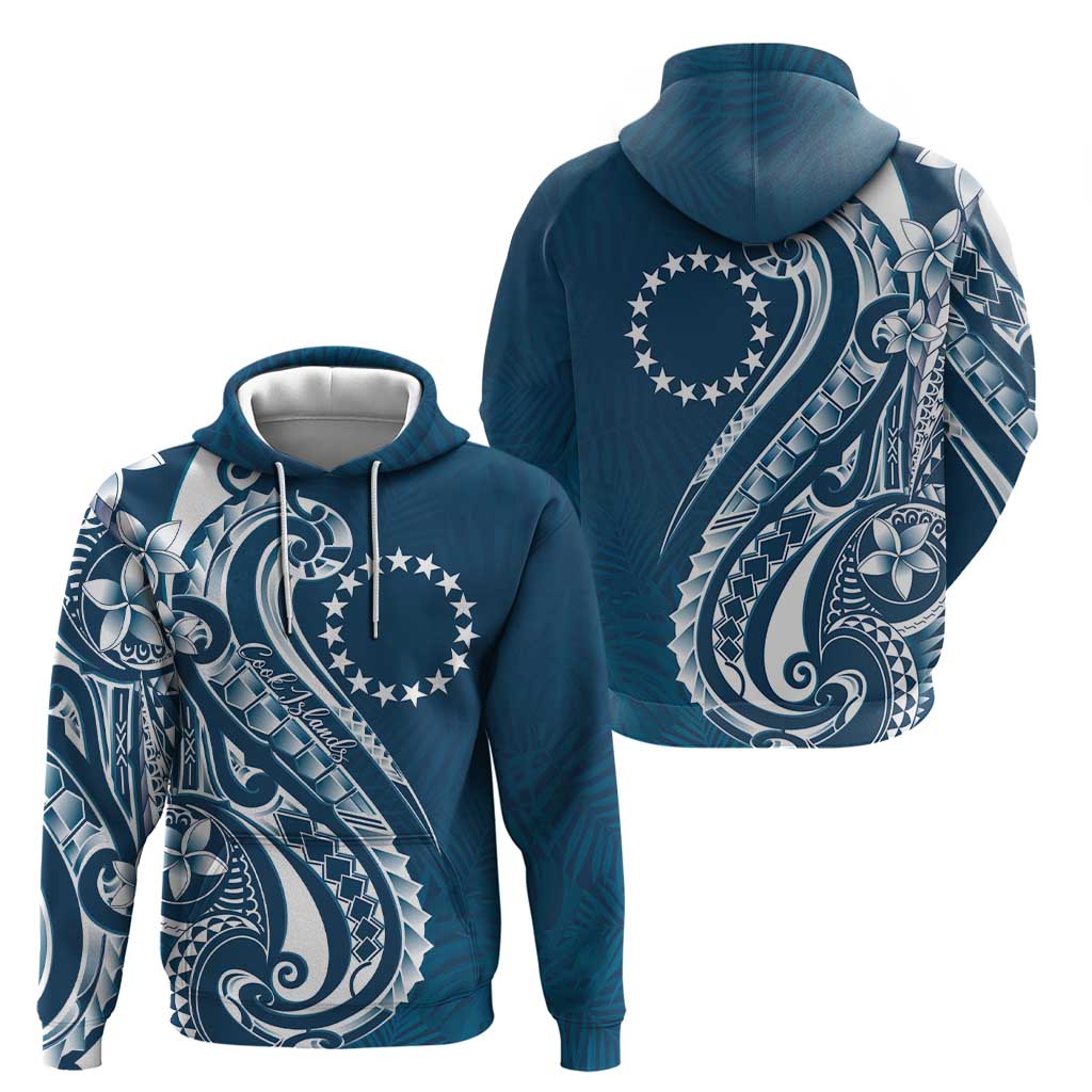 Kia Orana Cook Islands Zip Hoodie Auika Plumeria Tropical Waves - Polynesian Pride