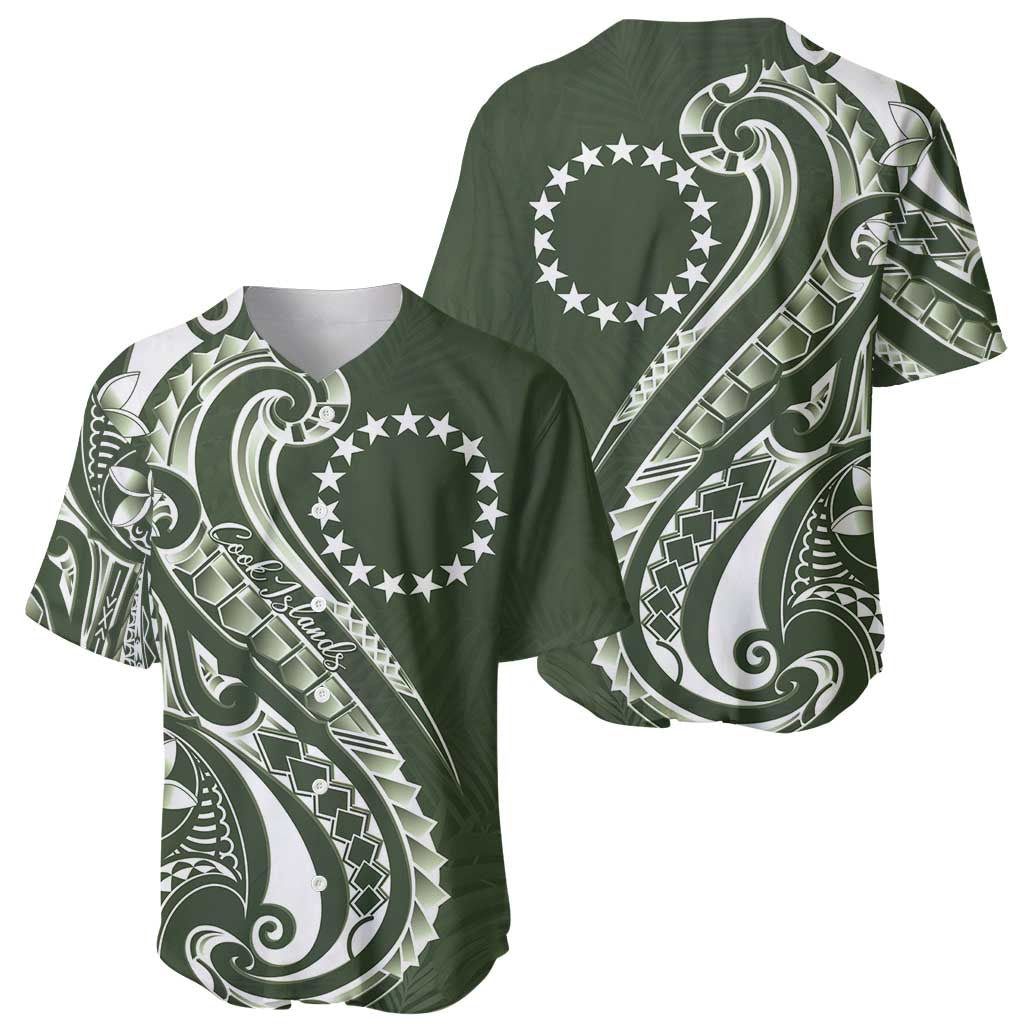 Kia Orana Cook Islands Baseball Jersey Matie Plumeria Tropical Waves - Polynesian Pride