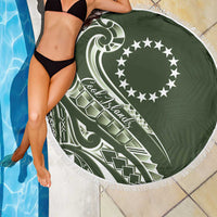 Kia Orana Cook Islands Beach Blanket Matie Plumeria Tropical Waves - Polynesian Pride