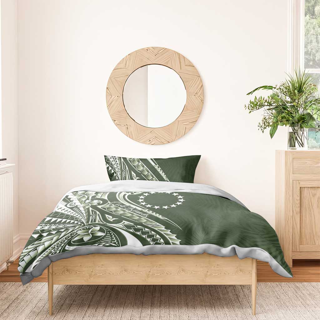 Kia Orana Cook Islands Bedding Set Matie Plumeria Tropical Waves - Polynesian Pride