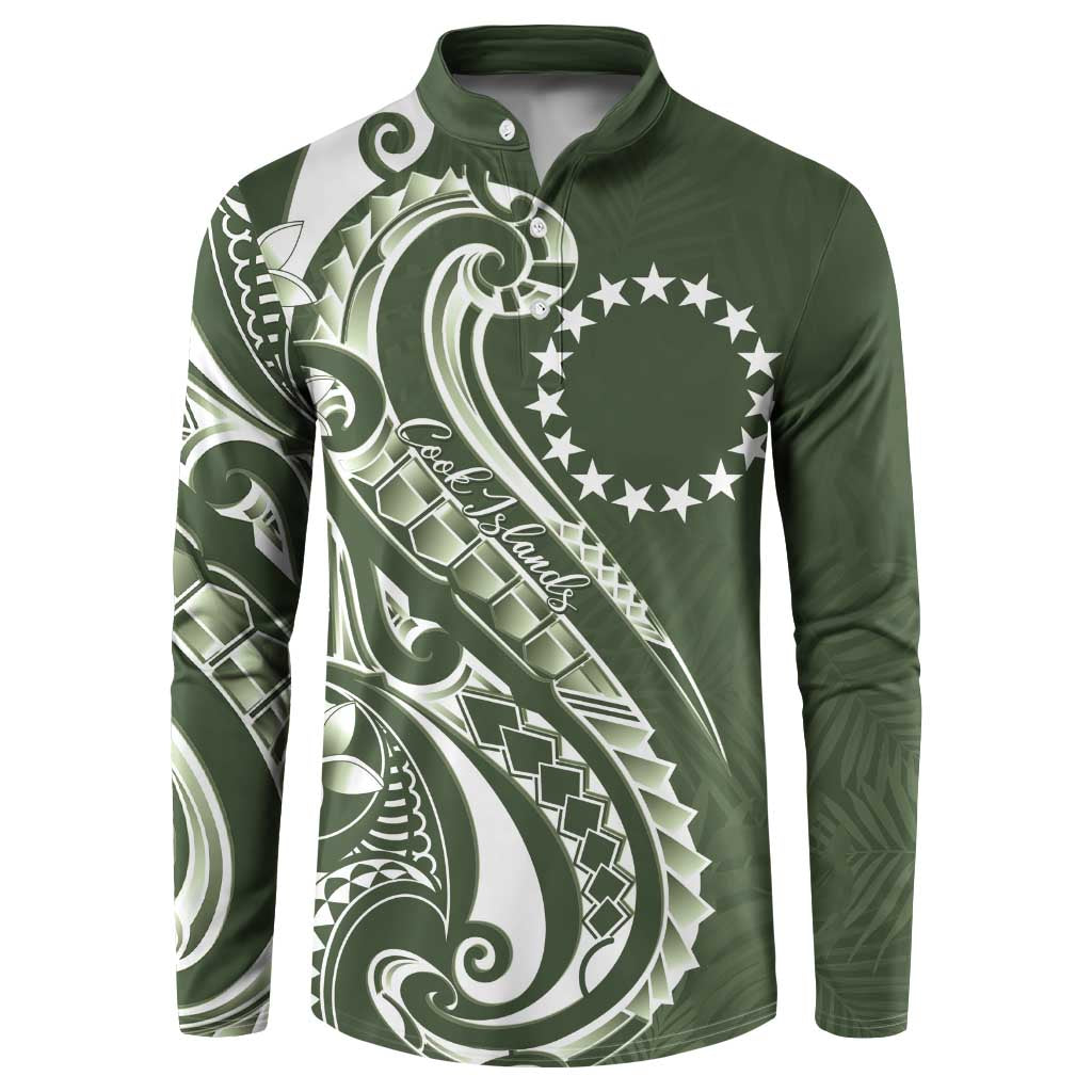 Kia Orana Cook Islands Button Sweatshirt Matie Plumeria Tropical Waves - Polynesian Pride