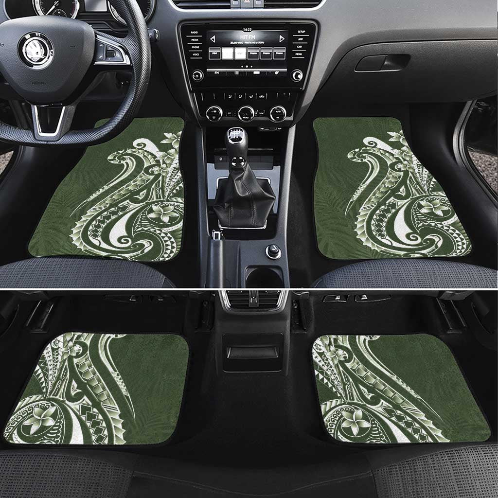 Kia Orana Cook Islands Car Mats Matie Plumeria Tropical Waves - Polynesian Pride