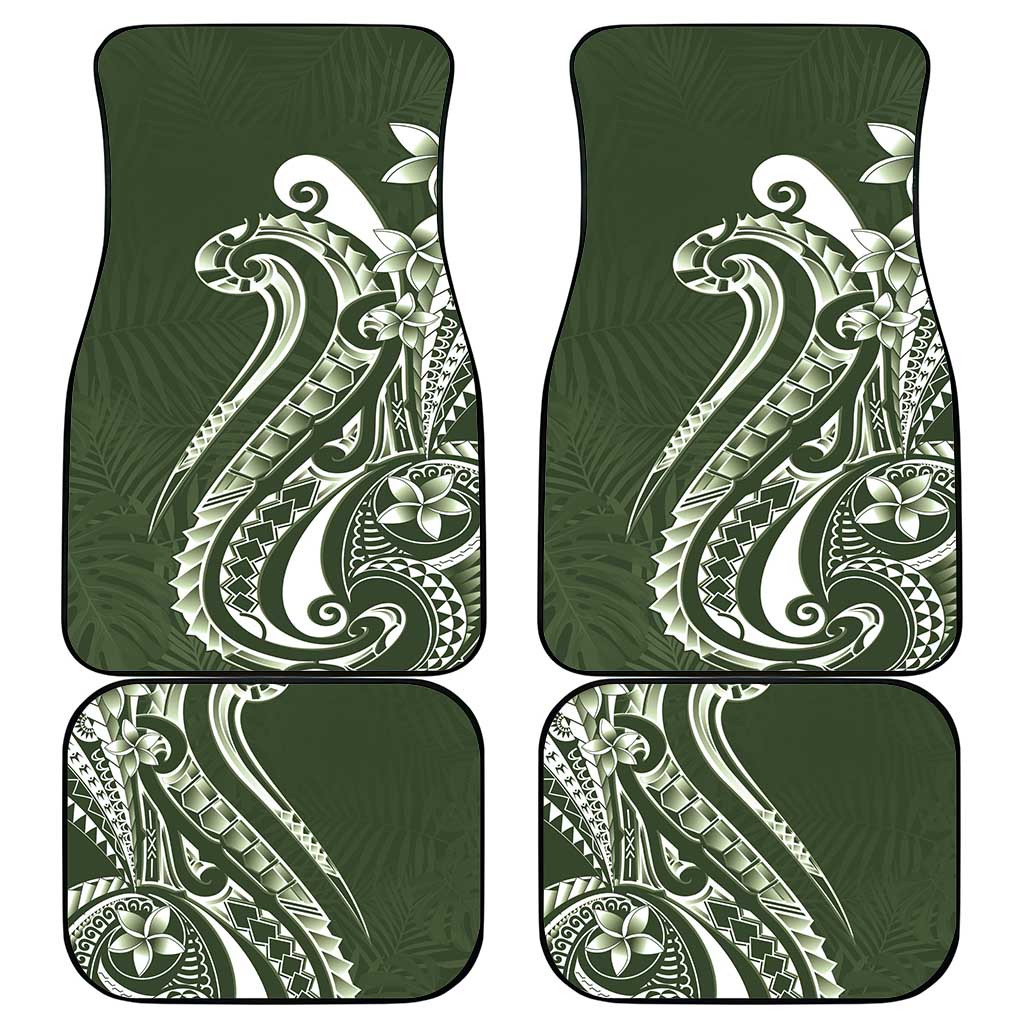 Kia Orana Cook Islands Car Mats Matie Plumeria Tropical Waves - Polynesian Pride