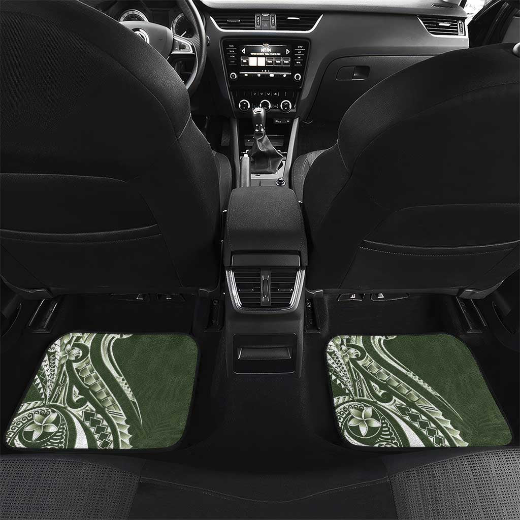 Kia Orana Cook Islands Car Mats Matie Plumeria Tropical Waves - Polynesian Pride