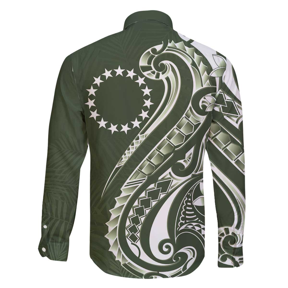 Kia Orana Cook Islands Family Matching Off The Shoulder Long Sleeve Dress and Hawaiian Shirt Matie Plumeria Tropical Waves - Polynesian Pride