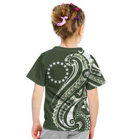 Kia Orana Cook Islands Kid T Shirt Matie Plumeria Tropical Waves - Polynesian Pride