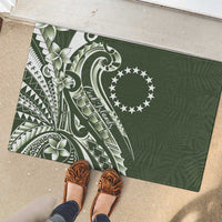 Kia Orana Cook Islands Rubber Doormat Matie Plumeria Tropical Waves - Polynesian Pride