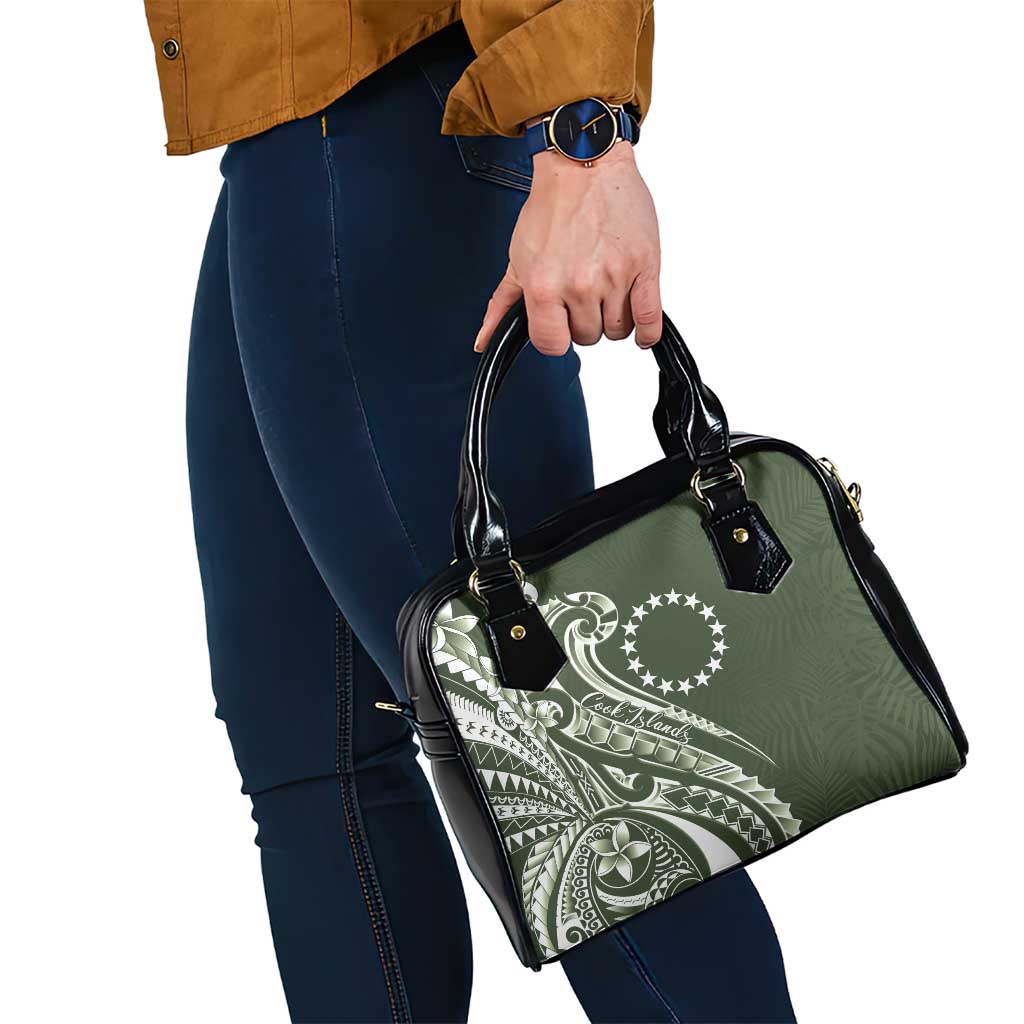 Kia Orana Cook Islands Shoulder Handbag Matie Plumeria Tropical Waves - Polynesian Pride