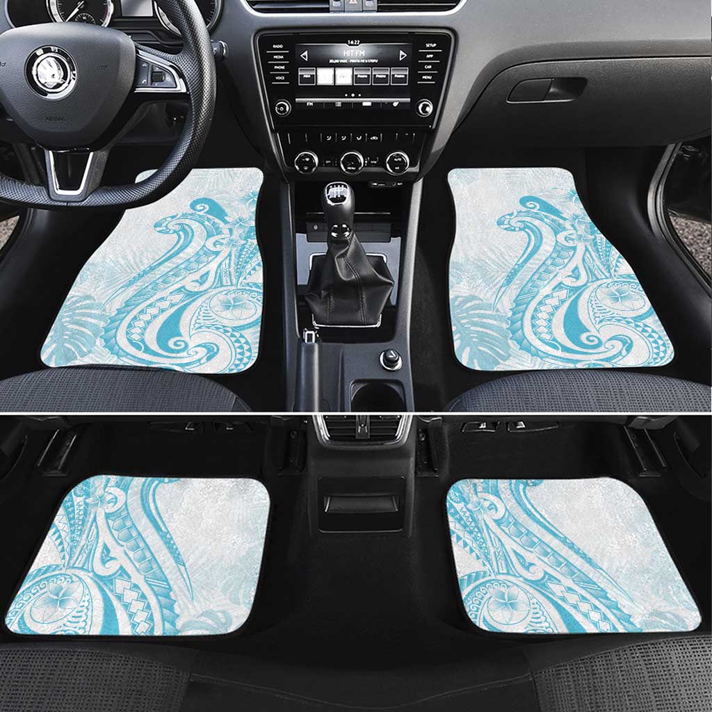 Kia Orana Cook Islands Car Mats Moana Plumeria Tropical Waves - Polynesian Pride
